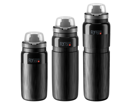 Пляшка для води 0,55L ELITE FLY MTB TEX, Чорна Пляшка для води 0,55L ELITE FLY MTB TEX, Чорна