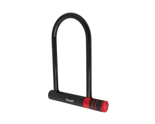 Велозамок U-LOCK на ключ TonyON TY30112x195x245мм + ручка,чорний Велозамок U-LOCK на ключ TonyON TY30112x195x245мм + ручка,чорний