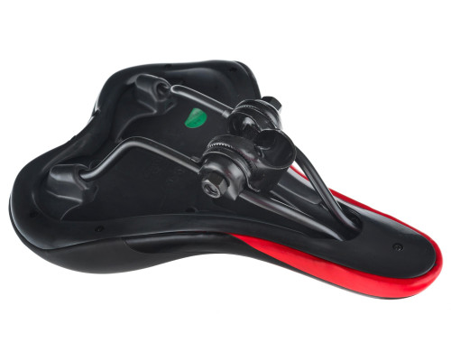 Сідло VADER VD1152G MTB чорно-червоне + хомут Сідло VADER VD1152G MTB чорно-червоне + хомут