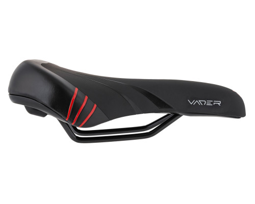 Сідло MTB cross VADER VD1151d-05 для чоловіків, чорно-червоне Сідло MTB cross VADER VD1151d-05 для чоловіків, чорно-червоне