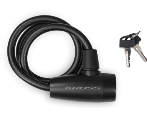 Замок спіральний KROSS KZK-80S 10х800 мм, чорний Замок спіральний KROSS KZK-80S 10х800 мм, чорний
