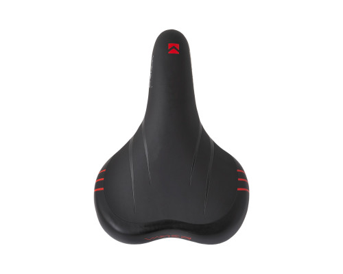Сідло жіноче кросове MTB VADER VD1152 F-05, чорно-червоне Сідло жіноче кросове MTB VADER VD1152 F-05, чорно-червоне