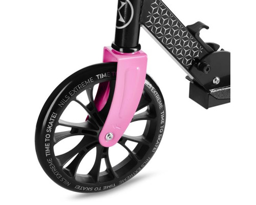 Самокат складний Nils Extreme HM1302, чорно-рожевий