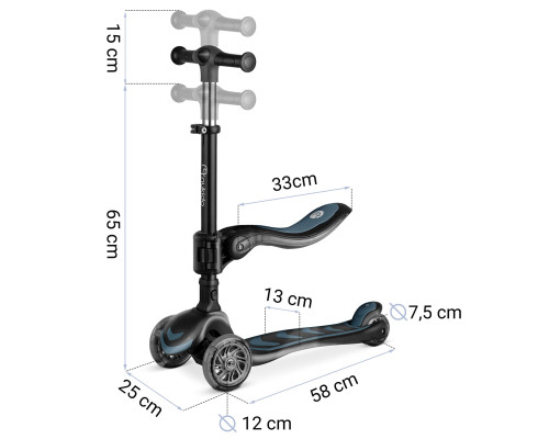 Самокат дитячий Nukido Filippo чорний