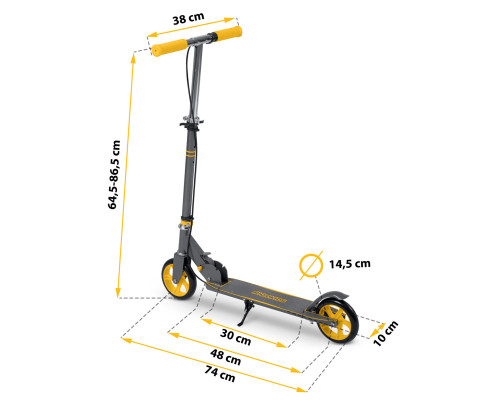 Дитячий самокат Ricokids Kodi сірий