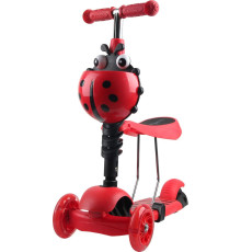 Дитячий самокат триколісний Enero Сонечко червоний