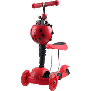 Дитячий самокат триколісний Enero Сонечко червоний