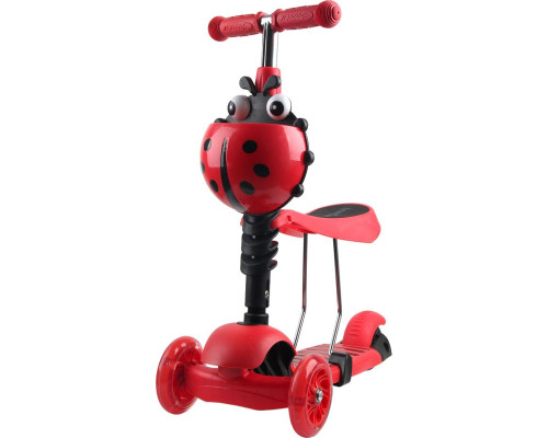 Дитячий самокат триколісний Enero Сонечко червоний