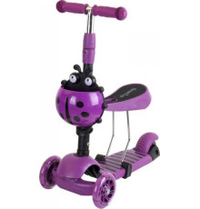 Дитячий самокат триколісний Enero Сонечко фіолетовий