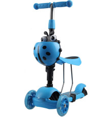 Дитячий самокат триколісний Enero Сонечко синій