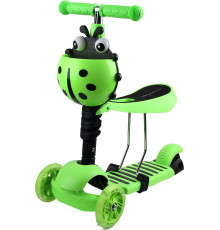 Дитячий самокат триколісний Enero Сонечко зелений