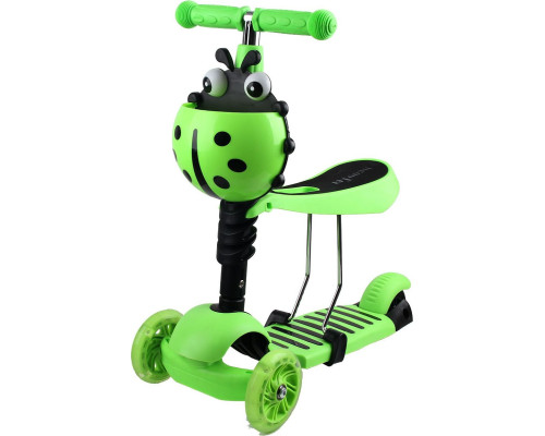 Дитячий самокат триколісний Enero Сонечко зелений