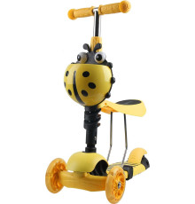Дитячий самокат триколісний Enero Сонечко жовтий