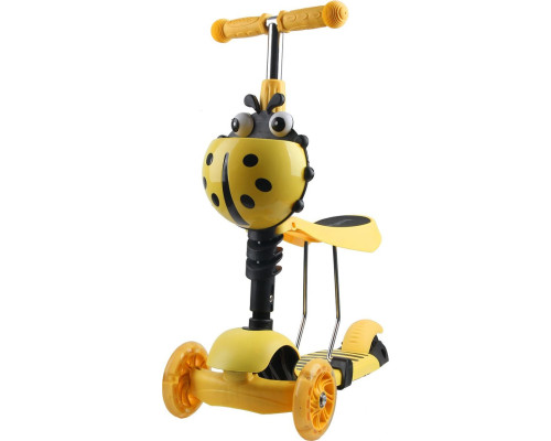 Дитячий самокат триколісний Enero Сонечко жовтий