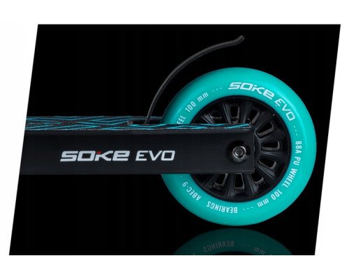 Самокат трюковий SOKE EVO чорно-бірюзовий