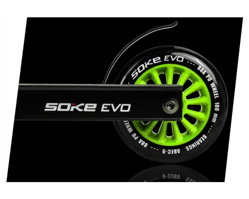 Самокат трюковий SOKE EVO чорно-зелений