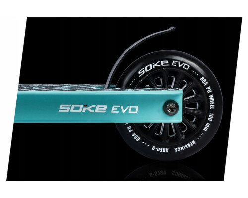 Самокат трюковий SOKE EVO бірюзово-чорний