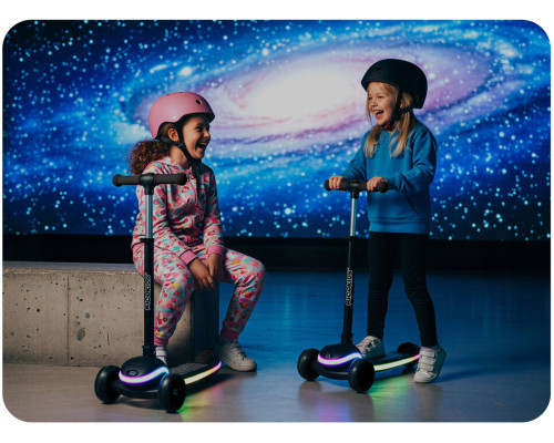 Дитячий самокат триколісний Ricokids Leddi чорний