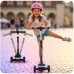 Дитячий самокат триколісний Ricokids Leddi чорний
