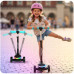 Дитячий самокат триколісний Ricokids Leddi чорно-бірюзовий