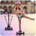 Дитячий самокат триколісний Ricokids Leddi чорно-рожевий