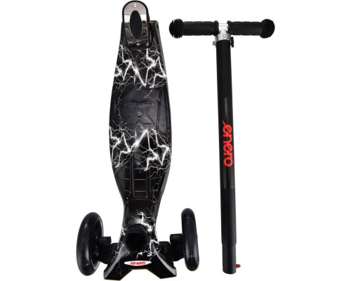 Дитячий самокат триколісний Enero Maxi Thunderstorm чорний