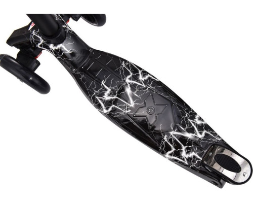 Дитячий самокат триколісний Enero Maxi Thunderstorm чорний