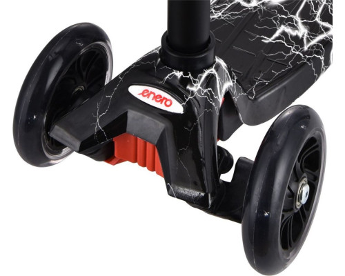 Дитячий самокат триколісний Enero Maxi Thunderstorm чорний