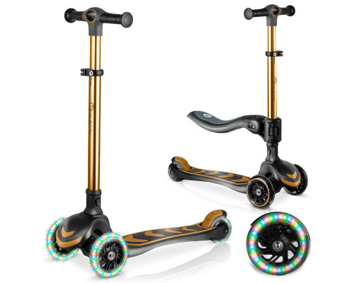 Самокат дитячий триколісний Nukido Filippo золотистий