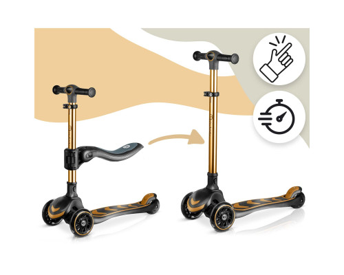 Самокат дитячий триколісний Nukido Filippo золотистий