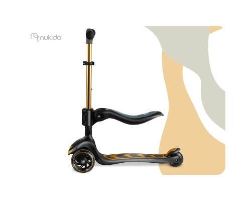 Самокат дитячий триколісний Nukido Filippo золотистий