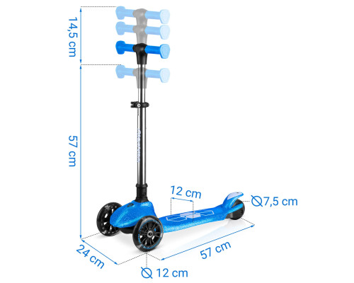 Самокат дитячий триколісний Ricokids Jelly синій