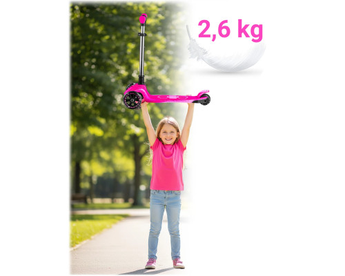 Самокат дитячий триколісний Ricokids Jelly рожевий