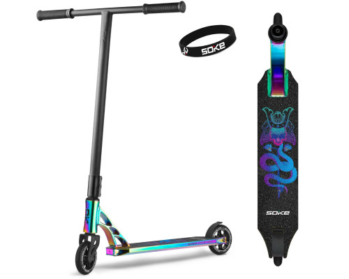 Самокат трюковий SOKE XTR Street Rainbow чорний