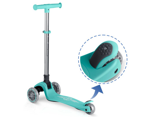 Самокат дитячий триколісний Ricokids Glow бірюзовий