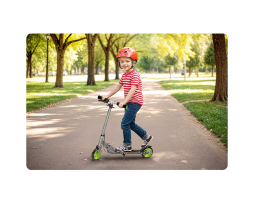 Дитячий самокат Ricokids Kodi сіро-зелений