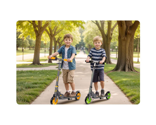 Дитячий самокат Ricokids Kodi сіро-зелений