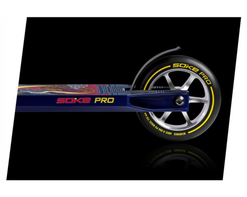 Самокат трюковий SOKE PRO синьо-жовтий