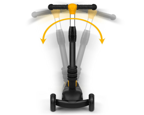 Дитячий самокат триколісний Ricokids Cubi чорно-помаранчевий