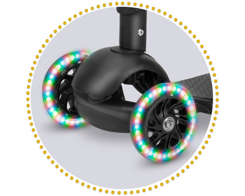 Дитячий самокат триколісний Ricokids Cubi чорно-помаранчевий