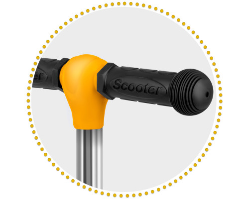 Дитячий самокат триколісний Ricokids Cubi чорно-помаранчевий