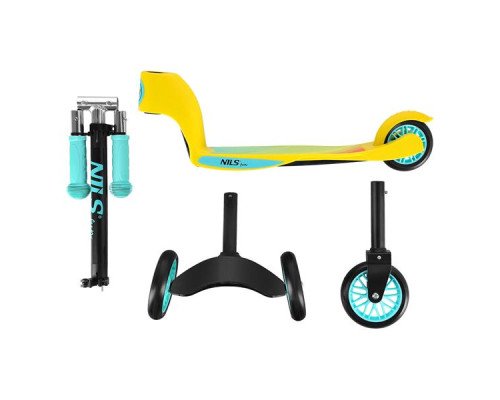 Самокат 2 в1 NILS FUN HLB202, лаймовий