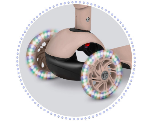 Самокат дитячий триколісний Ricokids Todi бежевий