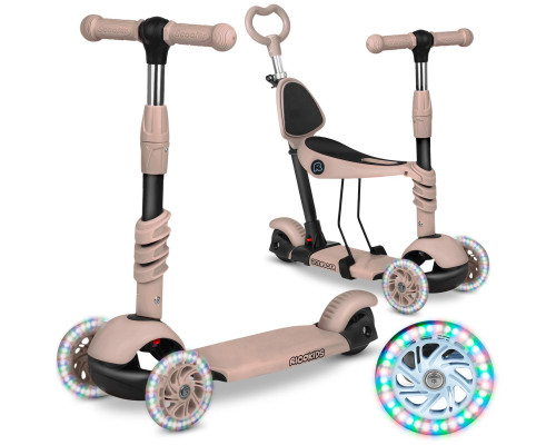 Самокат дитячий триколісний Ricokids Todi бежевий