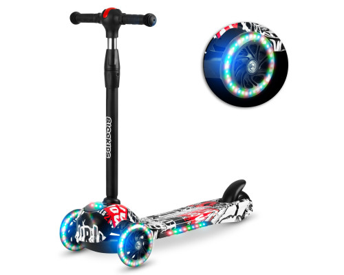 Самокат дитячий триколісний Ricokids Piko чорно-червоний