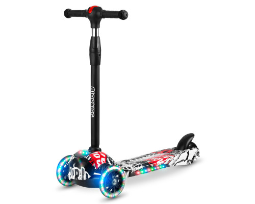 Самокат дитячий триколісний Ricokids Piko чорно-червоний