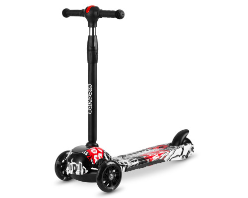 Самокат дитячий триколісний Ricokids Piko чорно-червоний