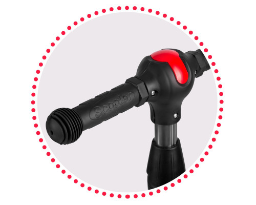 Самокат дитячий триколісний Ricokids Piko чорно-червоний