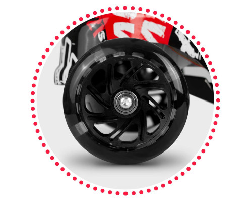 Самокат дитячий триколісний Ricokids Piko чорно-червоний