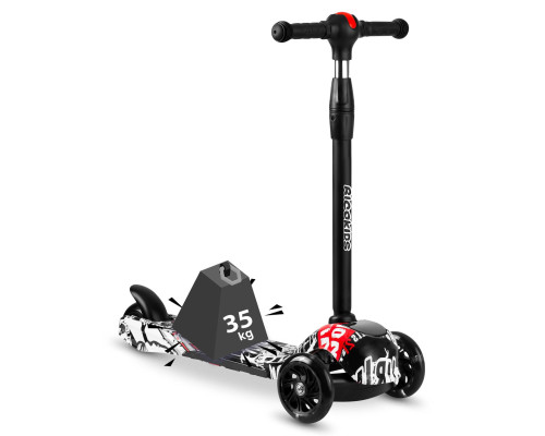 Самокат дитячий триколісний Ricokids Piko чорно-червоний